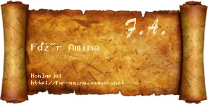 Für Amina névjegykártya